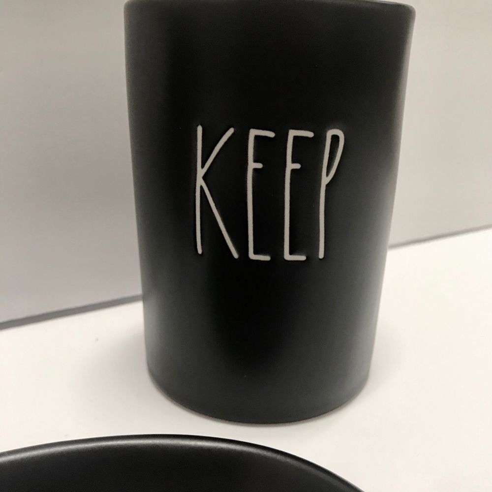 🆕 🖤 🎉HP🎉New Rae Dunn Black Collection 3pc Set - Picture 5 of 8